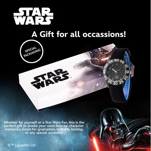 Miniatura 6 de STAR WARS Reloj de pulsera de nailon analógico de cuarzo para niños