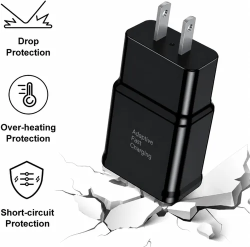 Miniatura 4 de Cargador tipo C de carga rápida, paquete de 2 bloques de carga USB C Android para teléfono y cable de carga de 3 pies, para Samsung Galaxy S8/S9/S10