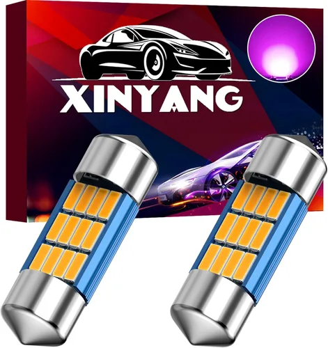 Miniatura 18 de XINYANG 2 piezas Bombilla LED festoon 578 para auto de 41mm 42mm 1.65 pulgadas, bombilla 211-2 extremadamente brillante, 20 chipsets SMD 4014, libre