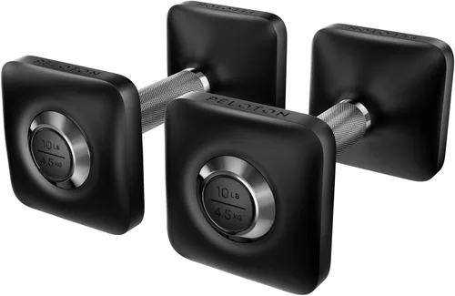 Peloton Mancuernas | Par de pesas de hierro fundido de diseño ergonómico con revestimiento de uretano y agarre antideslizante, disponibles en juego