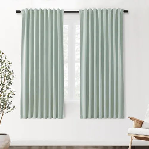 Miniatura 70 de SHINELAND Cortinas opacas cortas para ventanas de dormitorio, cortinas de baño, 45 pulgadas de largo