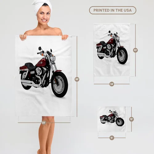 Miniatura 6 de 3D Rose TWL_4662_1 Toalla Picturing Harley Davidson® Motocicleta Dyna Fxd Toalla