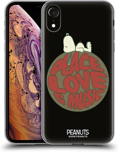 Miniatura 202 de Head Case Designs Funda de gel Woodstock 50th con licencia oficial de Peanuts Snoopy Guitar 1969 [protección de grado militar] compatible con Apple