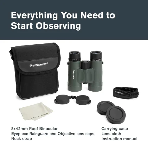 Miniatura 8 de Celestron - Binoculares Nature DX 8x42 – Ideales para Observación de Aves y Actividades al Aire Libre – Lentes Objetivas de 42mm – Amplio Campo
