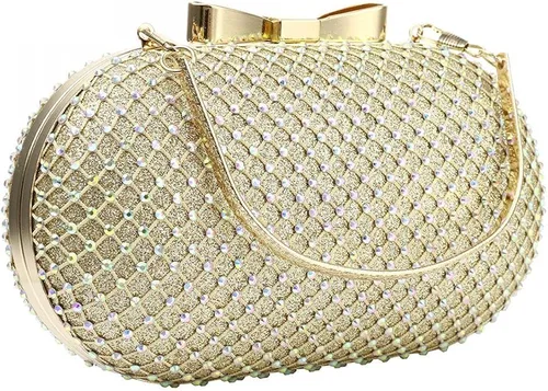 Miniatura 2 de Bolso cruzado con asa superior para mujer, bolso de noche con cuentas brillantes, bolso de mano para fiesta, graduación, boda, cóctel
