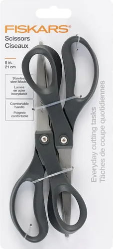 Miniatura 10 de Fiskars Tijeras de 8 pulgadas con Empuñadura Cómoda Antiadherentes de Titanio para Todo Uso - Cuchillas de Acero Inoxidable para Tareas de Corte