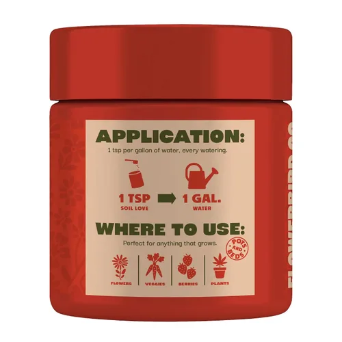 Miniatura 8 de Flowerbird Soil Love - Alimento vegetal premium y fertilizante para plantas Humics, algas prensadas en frío e hidrolizado de pescado Enmienda
