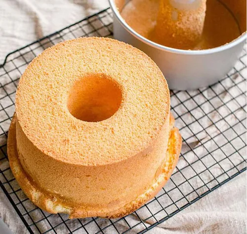 Miniatura 6 de Molde de pastel de comida de ángel de 6 pulgadas con parte inferior extraíble, molde redondo de aluminio para tartas de gasa, molde para hornear
