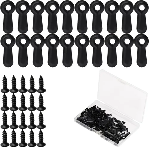 Miniatura 15 de MroMax 20 piezas de marcos de fotos, botones de giro, clips de plástico para marco de fotos con tornillos, piezas para colgar imágenes, fotos