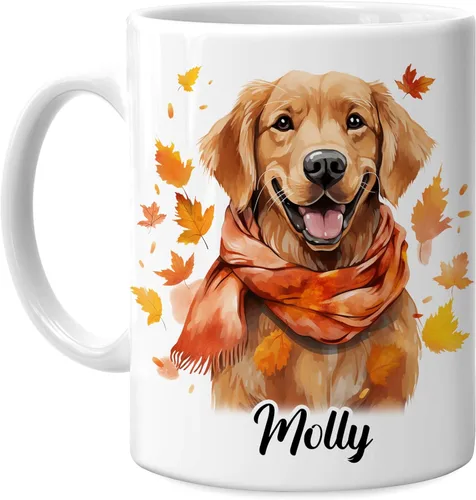 Miniatura 19 de Hyturtle Taza de café personalizada de lobo de otoño, regalos de cumpleaños para los amantes del lobo, regalos de decoración de otoño para casa