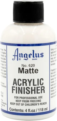 Angelus Acabado acrílico mate 4 fl oz – Capa transparente flexible para zapatos de cuero, bolsos, chaquetas y accesorios, barniz sellador acrílico
