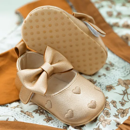 Miniatura 4 de Meckior Zapatos deportivos para bebé y niñas, suela suave, con lazo, princesa, vestido de boda, Mary Jane, planos, para recién nacidos, ligeros