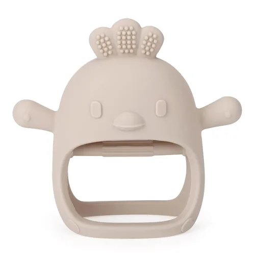 Socub Juguetes de dentición de silicona para bebés de 3-6 y 6-12 meses, guante de dentición de silicona anti-caída sin BPA, juguetes para masticar