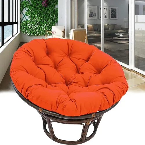 Miniatura 15 de Papasan - Cojines redondos para silla, cojines para asiento de nido de huevos, suave y grueso, impermeable, para muebles de interior y exterior