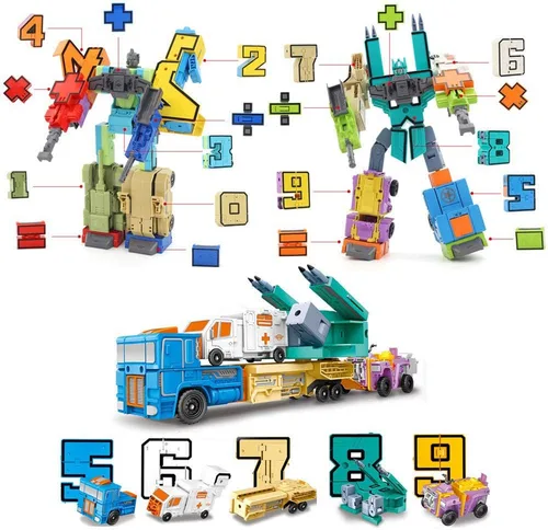 Miniatura 5 de Cyeah Robot matemático de números, robot, juguetes matemáticos para la educación de los niños, 20 piezas