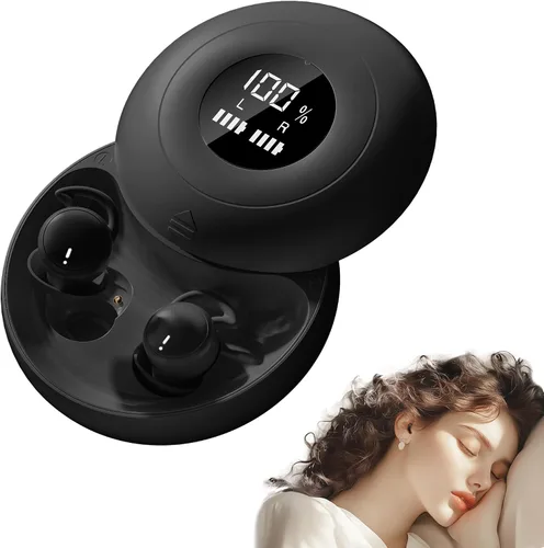 Miniatura 9 de Auriculares para dormir Bluetooth 6.0, mini auriculares invisibles de silicona para dormir de lado, auriculares con bloqueo de ruido, auriculares
