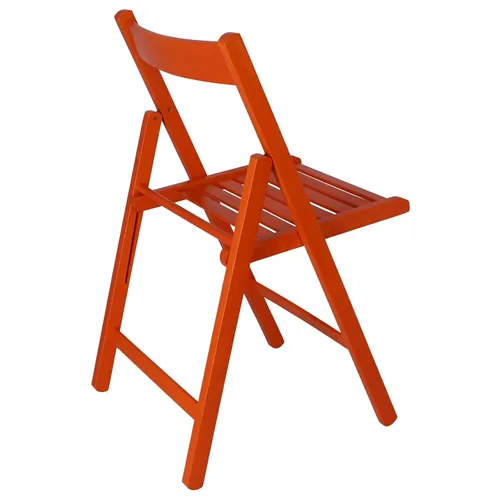 Miniatura 7 de 19018 Silla plegable baja madera naranja 16.9 x 18.1 x 31.1 in
