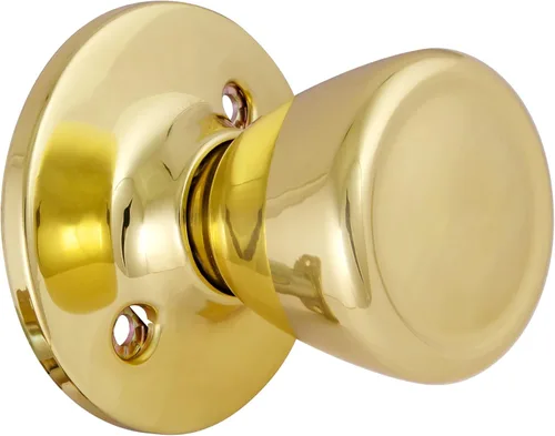 Miniatura 7 de Design House Pomo de puerta de paso Tulip para pasillo y armario, se adapta a puertas estándar, latón pulido, 782730