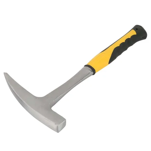 Miniatura 9 de Martillo de ladrillo de doble cabeza con mango de goma para estudio geológico y minería de caza de rocas (L(9.2 x 11.6 pulgadas)