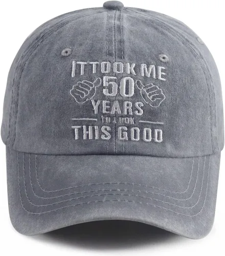 Miniatura 13 de It Took Me 50 Years to Look This Good Hat para mujeres y hombres, divertida gorra de béisbol ajustable bordada 50 cumpleaños