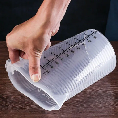 Miniatura 6 de Vasos medidores de plástico con asa, taza medidora de líquido transparente, jarra de vertido para harina y aceite en polvo, hornear, líquido, uso