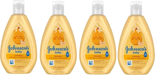 Johnson's Champú para bebé, tamaño de viaje, 1.7 onzas (paquete de 4)