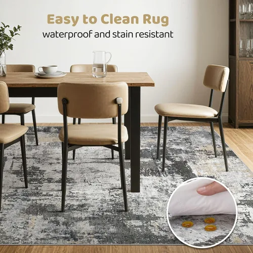 Miniatura 49 de Alfombra de pasillo lavable para cocina: 3 x 10 pies, antideslizante, abstracto, suave, moderno, resistente a las manchas, para interiores, piso