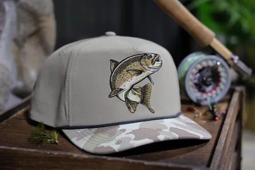 Miniatura 7 de Paramount Outdoors Trout Fly Fising Gorras cómodas Snapback para pesca al aire libre, gorras de béisbol para hombres