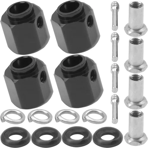 Miniatura 7 de ShareGoo - Extensión de cubo hexagonal de aluminio RC de 0.472 pulgadas, espaciadores de desplazamiento de 0.394 pulgadas, compatible con Traxxas