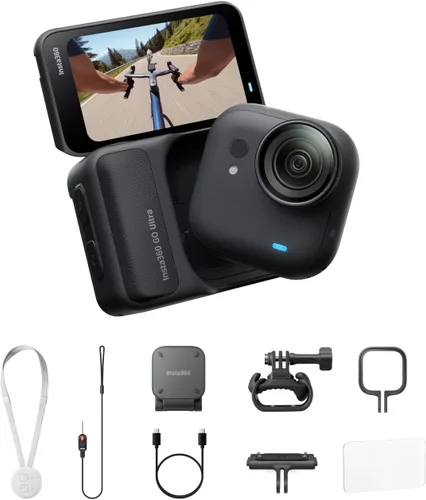 Miniatura 22 de Insta360 GO Ultra - Cámara de vlogging 4K pequeña, manos libres, cámara POV, sensor de 1/1.28 pulgadas, peso de 1.87 oz, FOV de 156°, duración