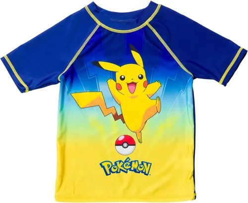 Miniatura 9 de Pokemon Conjunto de traje de baño y camiseta de protección UPF 50+ para niños pequeños a niños grandes (4-14-16)