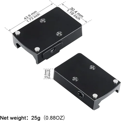 Miniatura 6 de ohhunt Optics Picatinny - Soporte compatible con holosun 407C/507C/508T y para RMR Footprint Red Dot