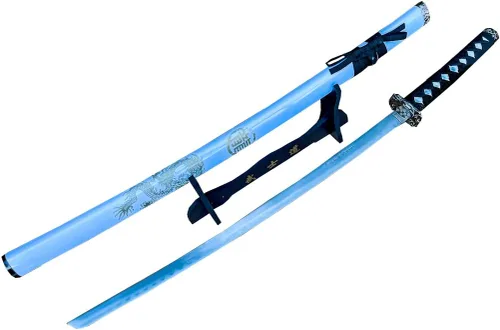 Espada samurái katana japonesa ninja de 40 pulgadas con soporte de acero al carbono Bushido