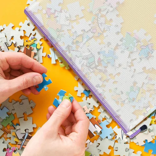 Miniatura 4 de 9 bolsas de malla con cremallera, tamaños A3, 9 colores, almacenamiento de juegos de mesa, viajes, escuela, organización de oficina