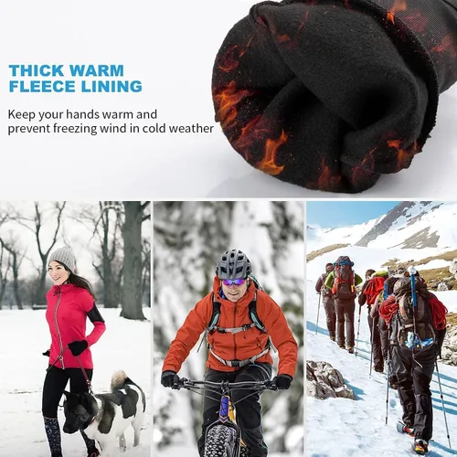Miniatura 4 de WESTWOOD FOX Guantes de invierno para hombre, guantes térmicos de ciclismo para mujeres, deportes, jóvenes, pantalla táctil, agua, resistente al