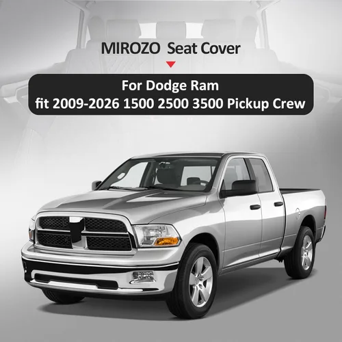 Miniatura 6 de MIROZO - Juego completo de fundas para asientos de Dodge Ram, 5 piezas, fundas para asientos de auto impermeables, compatibles con Ram 2009-2025
