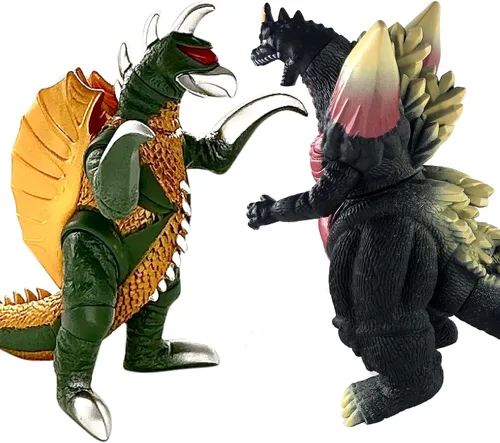 Miniatura 10 de TwCare Juego de 2 figuras de acción de juguete legendarias Shin Monster vs Mecha King Ghidorah, articulaciones movibles, serie de películas, Mecha
