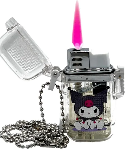 Miniatura 4 de NIVEK Kulomi - Encendedor transparente impermeable con cadena KT Cat Melody KT (Kulomi Maid)