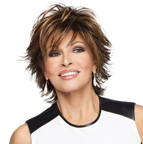Miniatura 27 de Raquel Welch 14 pulgadas con parte superior ondulada de 14 pulgadas, pelo en la parte superior de la cabeza, solo la parte superior, no es una