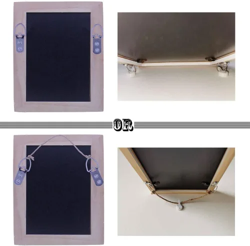Miniatura 5 de Ganchos de fotos de anillo en D resistentes con tornillos, 20 piezas de accesorios grandes y anchos para colgar fotos, 2 agujeros para pinturas