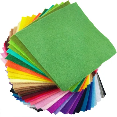 flic-flac, 42 piezas de tela de fieltro suave de 1.4mm de espesor, pack de fieltro de colores surtidos para manualidades DIY, cuadrados de costura