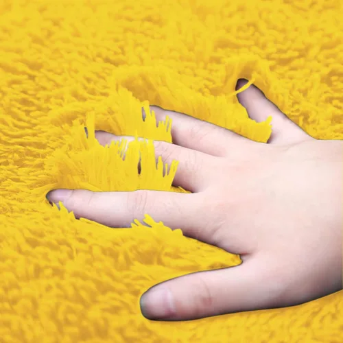 Miniatura 5 de Juego de baño de 3 piezas, tapete de baño ultra suave antideslizante y tapete de baño de felpilla absorbente para bañera, ducha e inodoro (amarillo)