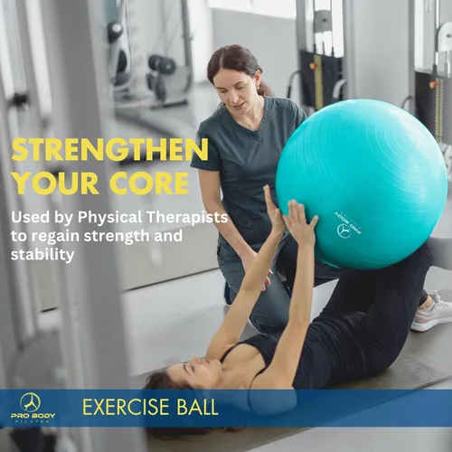 Miniatura 9 de ProBody Pilates Pelota de Ejercicio - Bola de Balance de Varios Tamaños de Grado de Gimnasio para Fitness, Yoga, Entrenamiento, Embarazo y Terapia