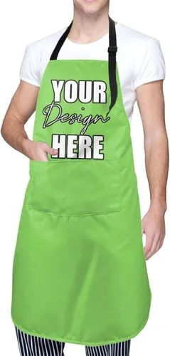 Miniatura 17 de AmaPark Delantal personalizado impermeable con bolsillos personalizados divertidos delantales de chef para cocinero Jaspeado Oscuro