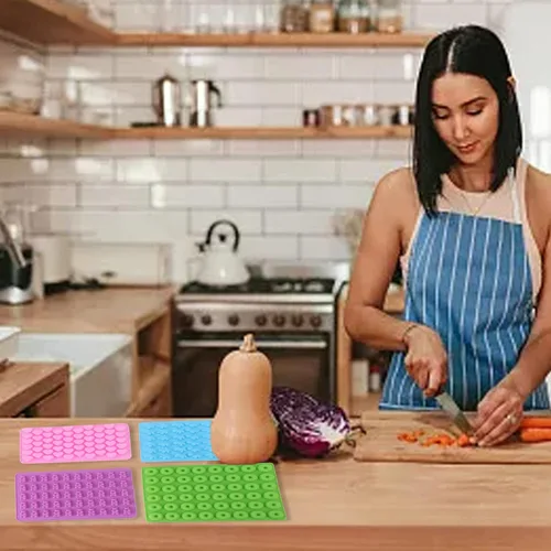 Miniatura 6 de 10 piezas de caramelo de silicona mini dinosaurio oso corazón forma de dona alta baja temperatura resistente con goteros para dulces de bricolaje