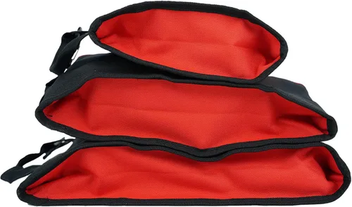 Miniatura 7 de KUNN Tool Bag Zipper Pouch 3 Pack - Heavy Duty Utility Tool Storage Organizer with Carabiner for DIY,Electrician,Accessories and Travel Rojo