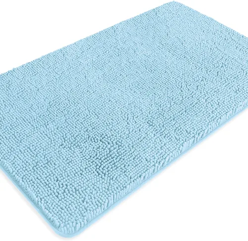 Miniatura 549 de Alfombra de baño pequeña de 12 x 18 pulgadas, lavable y absorbente, antideslizante, alfombra de baño de felpilla gruesa y suave para baño, ducha