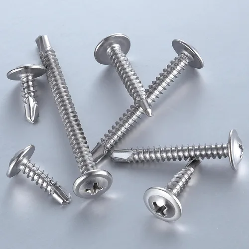 Miniatura 2 de Wensilon (200Pcs) #8×1” para chapa metálica Tornillos autorroscantes 410 de acero inoxidable negro con cabeza de armadura de alta resistencia