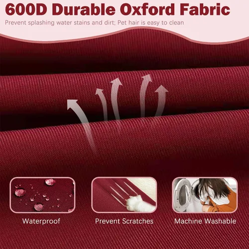 Miniatura 4 de Sqodok Fundas de Cojines para Exteriores 14 Piezas Fundas Deslizables para Cojines de Patio, Repuesto Impermeable para Sofá de 6 Asientos, Juego