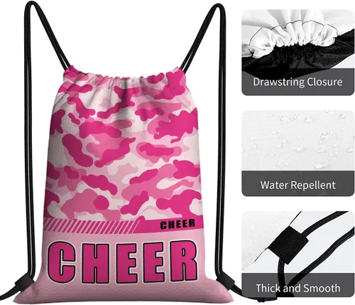 Miniatura 28 de Mochila con cordón impermeable para gimnasio, bolsas con cordón, bolsa de cuerda deportiva, mochila de camuflaje, Bolsas con cordón Cheer - Bolsas